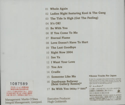 Atomic Kitten The Greatest Hits Japanese Promo CD album